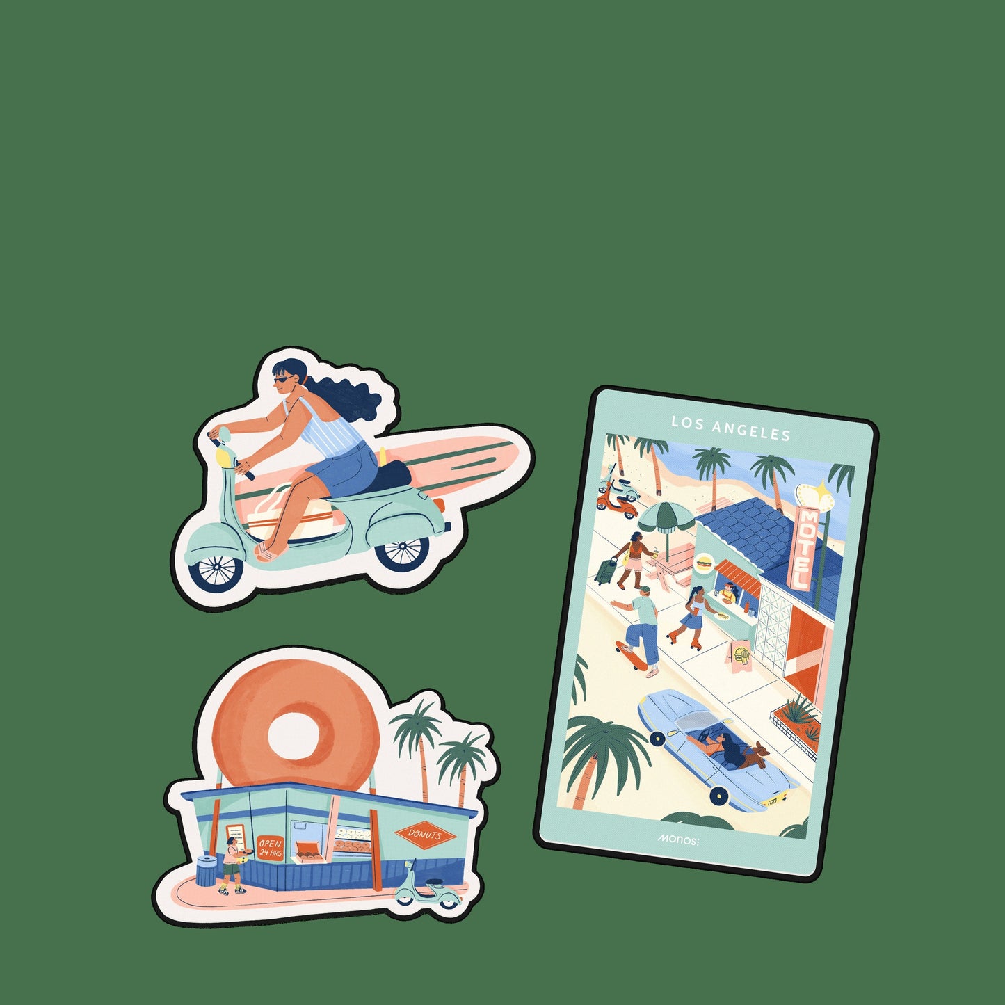 Los Angeles Destination Stickers